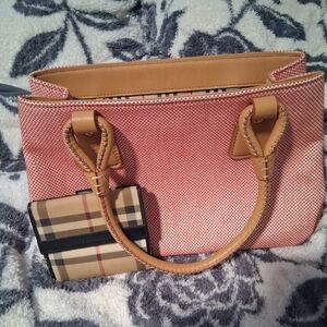 RARE Burberry Hand Bag With Wallet